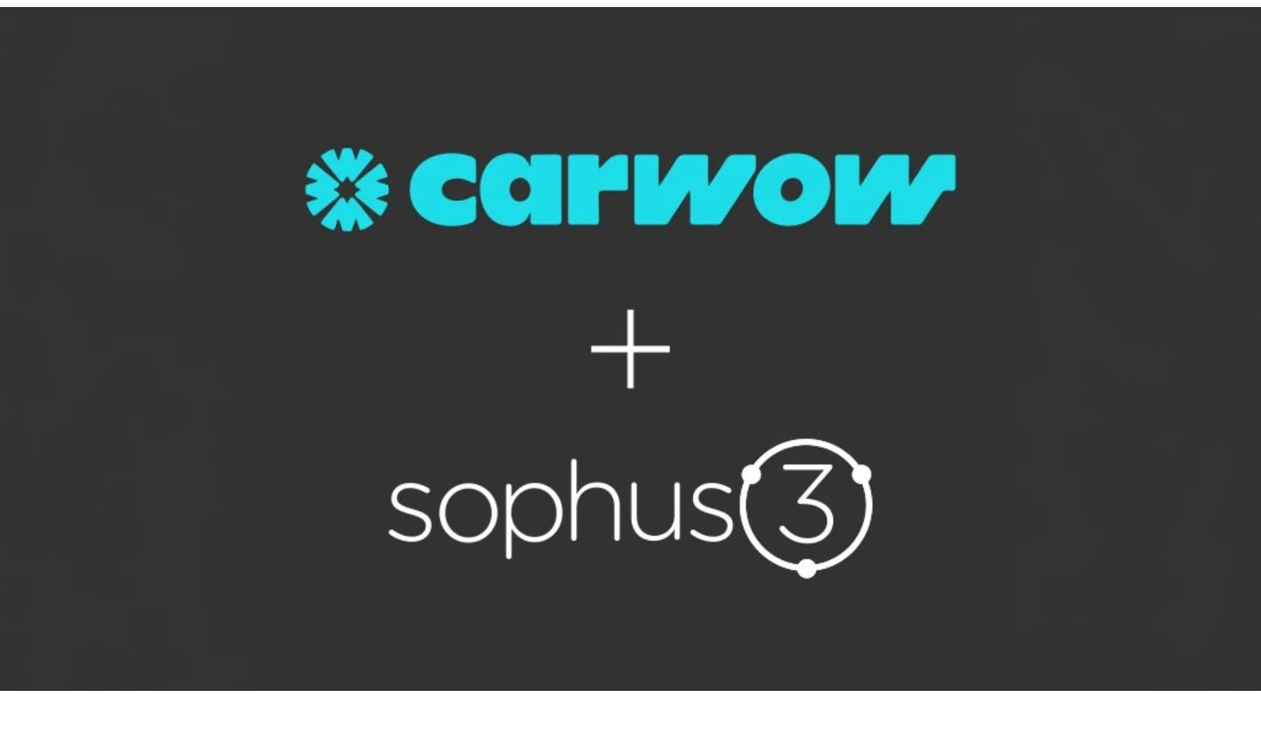 Carwow and Sophus3 collaboration announcement graphic