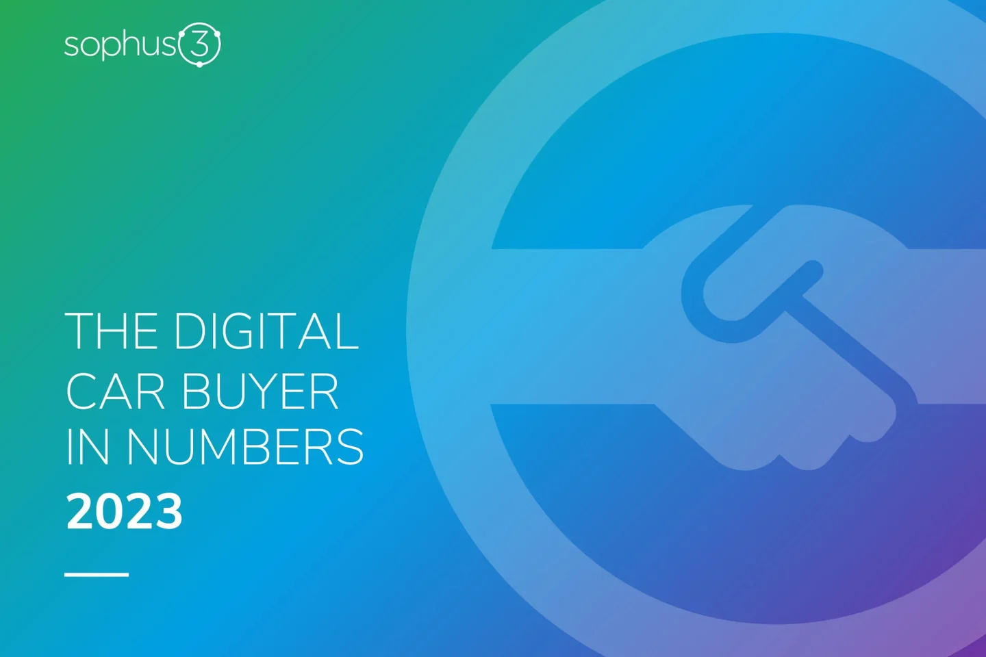 Couverture du livre blanc Sophus3 « Digital Car Buyer in Numbers 2023 »